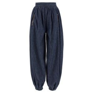 Valentino Garavani Balloon Fit Chambray Cotton Denim Pants - NWT